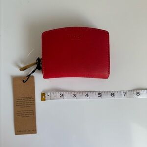 Margot Scarlet Leather Card Holder